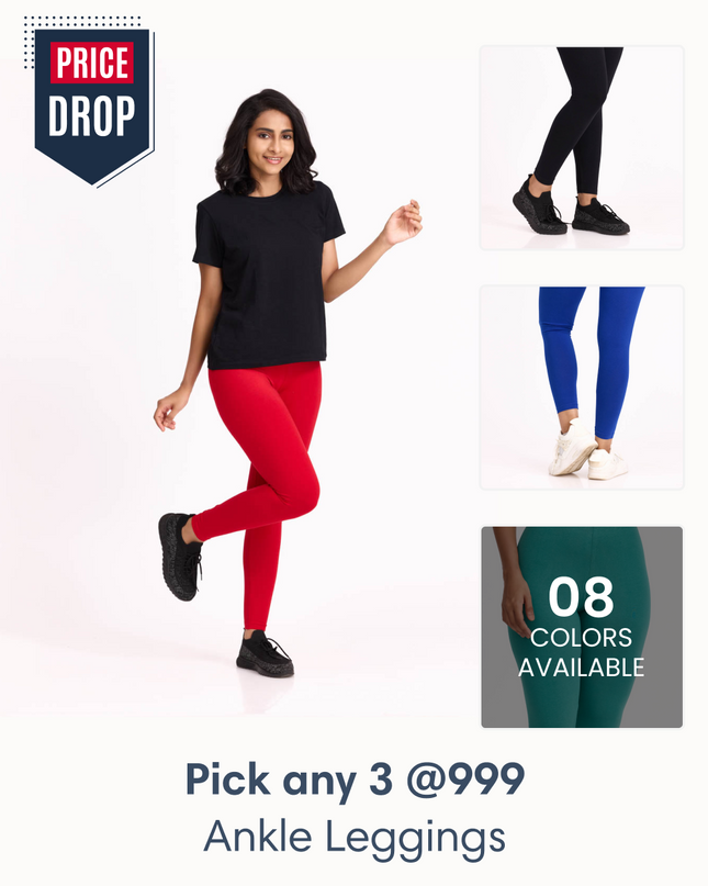 Pick Any 3 Women Ankle Legging Combo