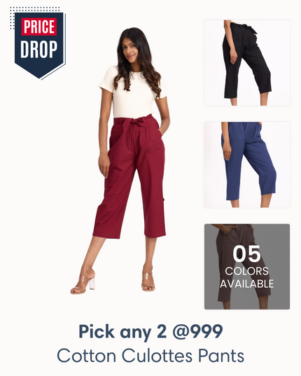 Pick Any 2 Women Culottes Pant Combo