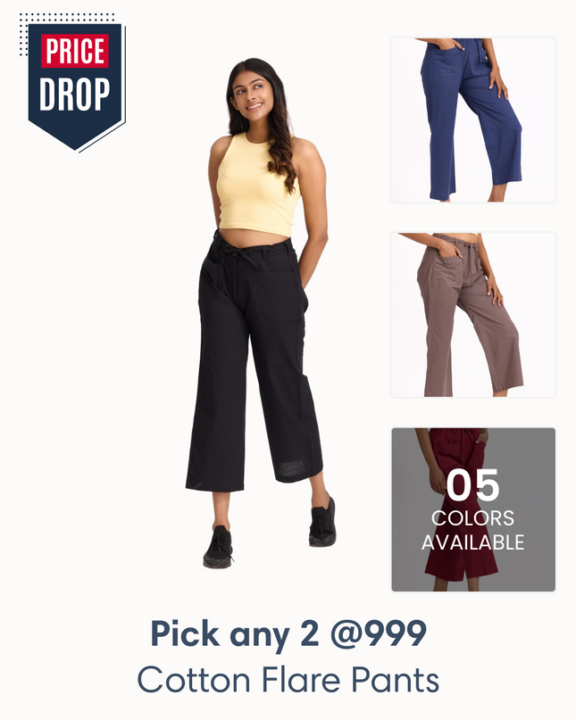 Pick Any 2 Women Flare Pant Combo