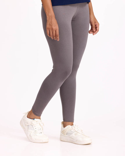 Women Cotton Ankle Legging - Grey