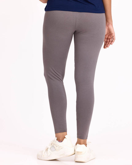 Women Cotton Ankle Legging - Grey