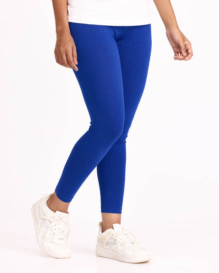 Women Cotton Ankle Legging - Royal Blue