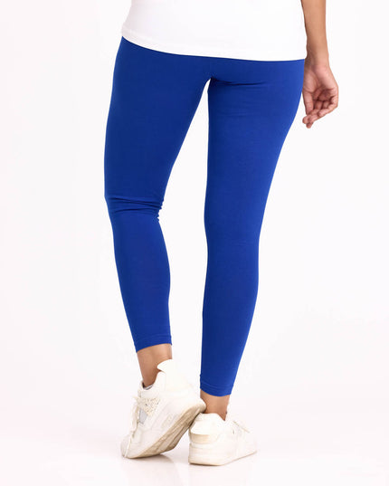 Women Cotton Ankle Legging - Royal Blue