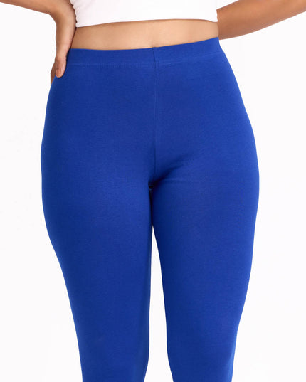 Women Cotton Ankle Legging - Royal Blue