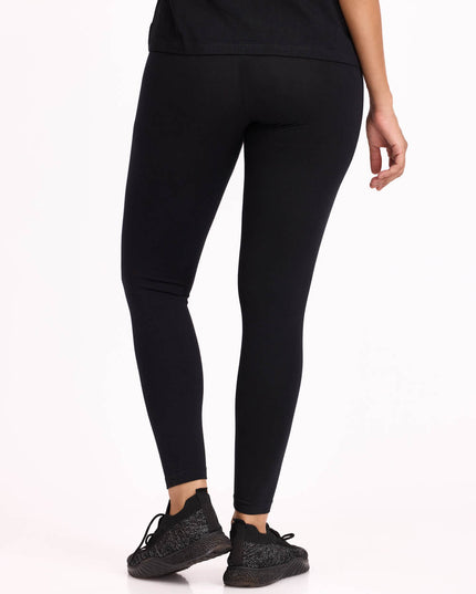 Cotton Ankle Legging - Black