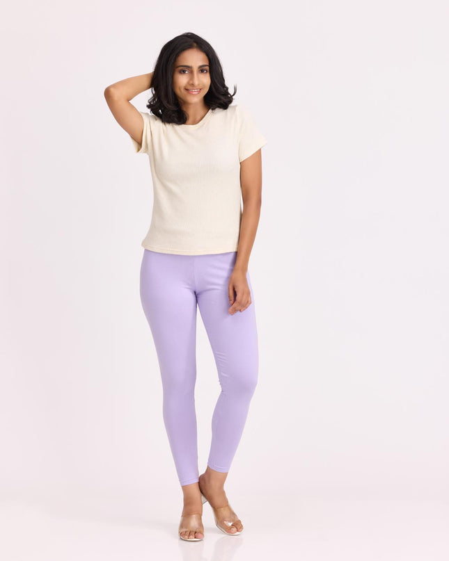 Women Women Cotton Ankle Legging - Lavender