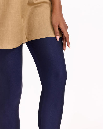 Women Navy Blue Shimmer Leggings