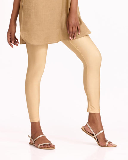 Women Gold Shimmer Leggings