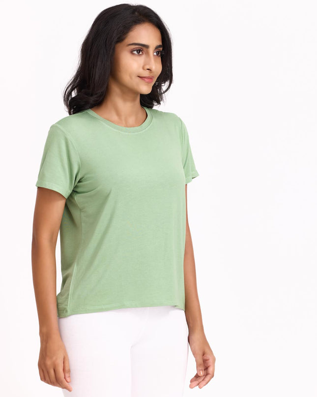 Women AM / PM Modal Tee - Sage Green