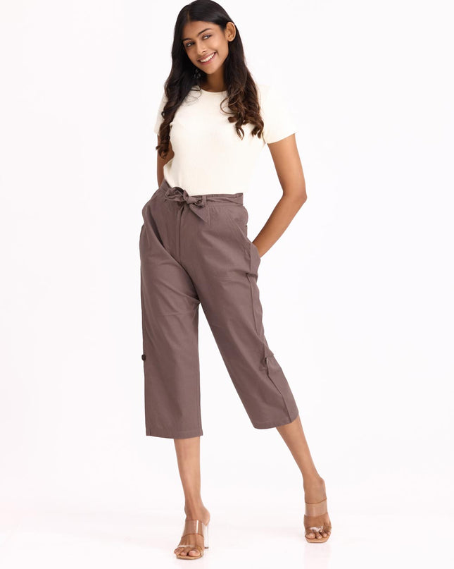 Women Culottes Pants - Mocha