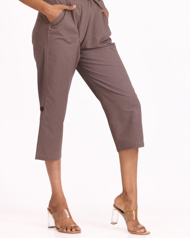 Women Culottes Pants - Mocha