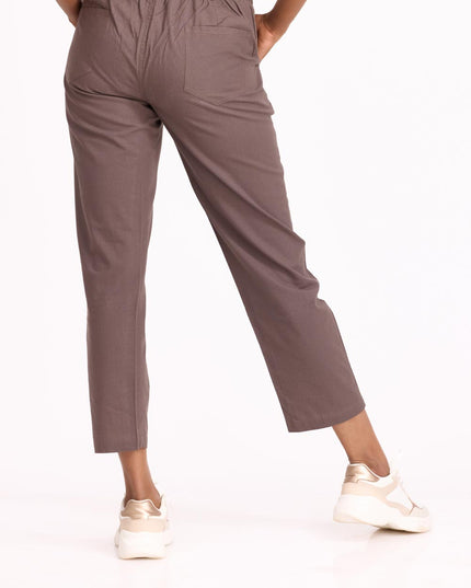 Women Straight Pants - Mocha