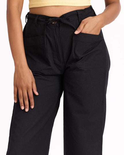 Women Flare Pants - Black