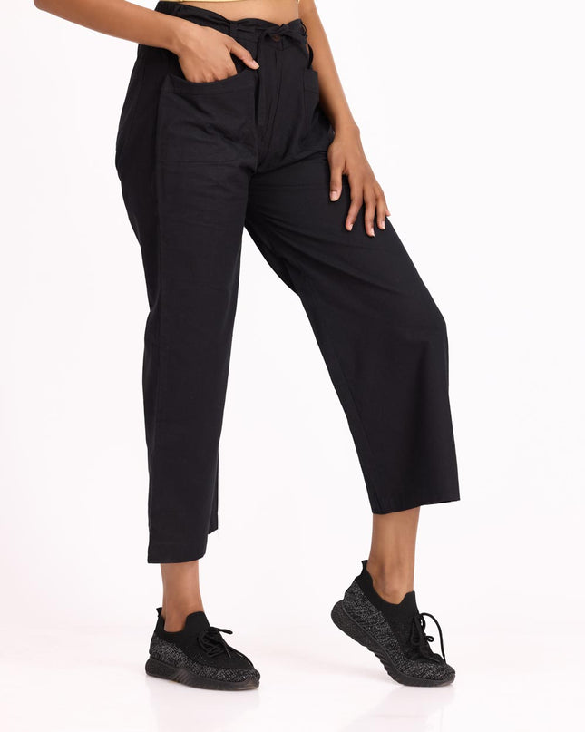 Women Flare Pants - Black