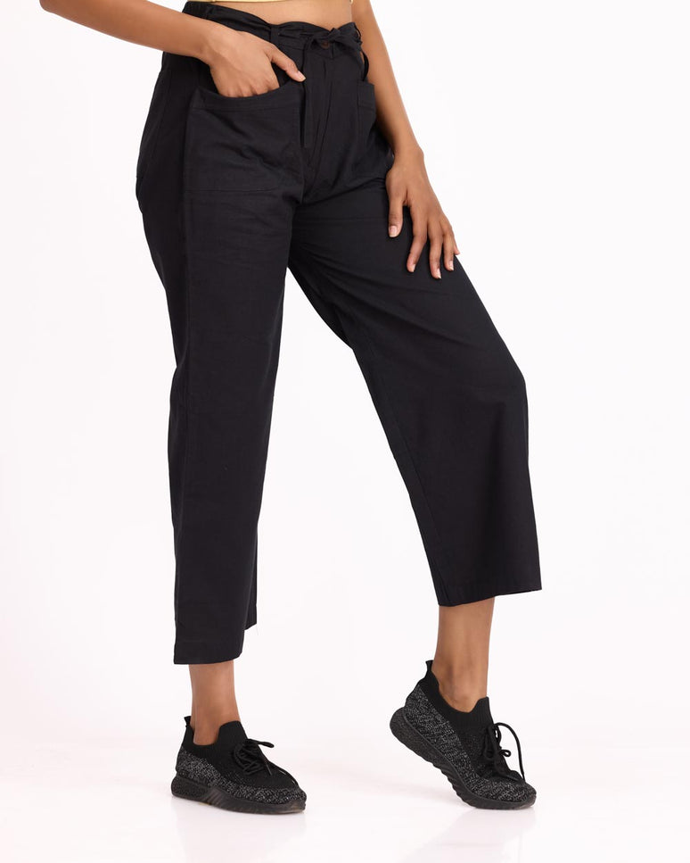 Women Flare Pants - Black