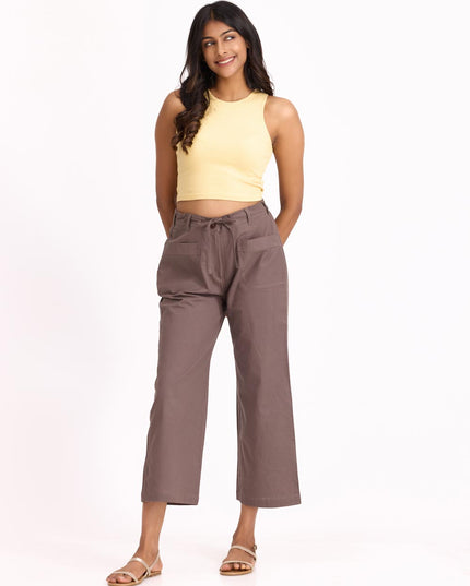 Women Flare Pants - Mocha