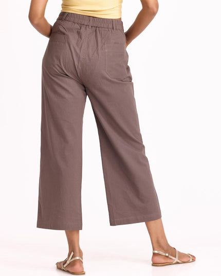 Women Flare Pants - Mocha