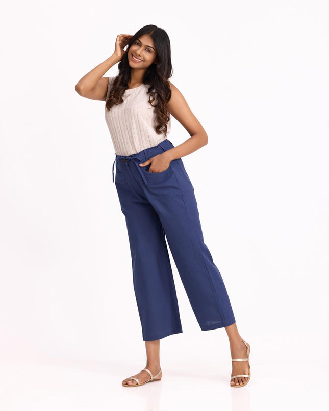 Women Flare Pants - Blue