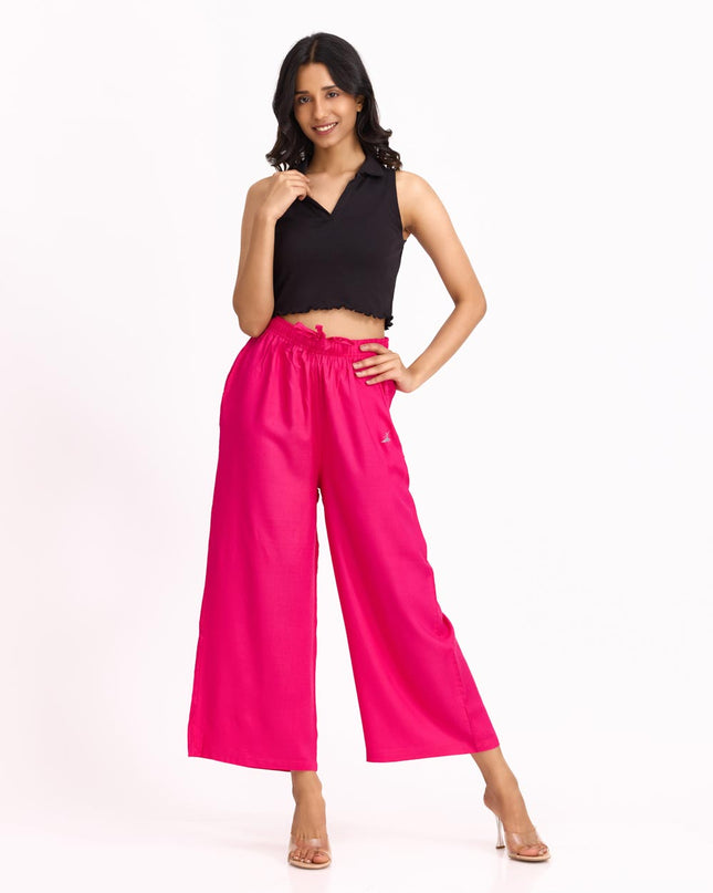 Women Fuchsia Palazzos