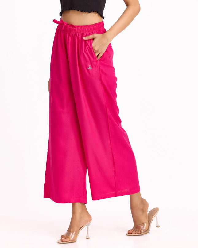 Women Fuchsia Palazzos