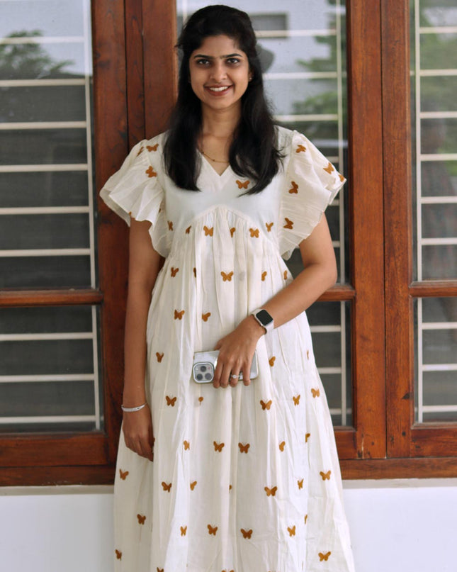 Butterfly Embroidered Dress