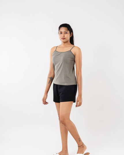 Women Cement Grey Camisole Slip