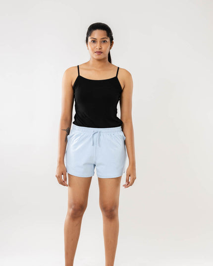 Women Sky Blue Shorts