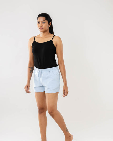 Women Sky Blue Shorts