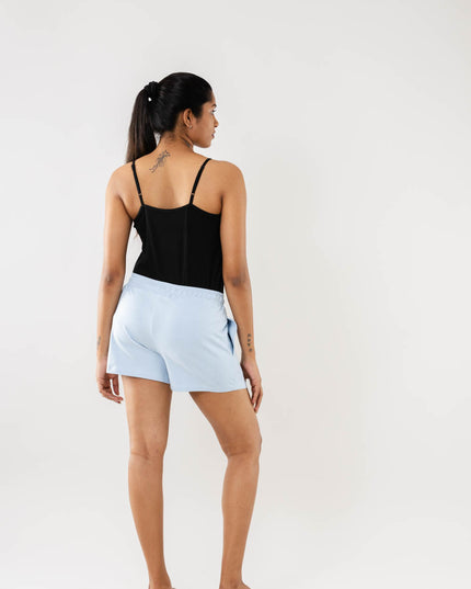 Women Sky Blue Shorts