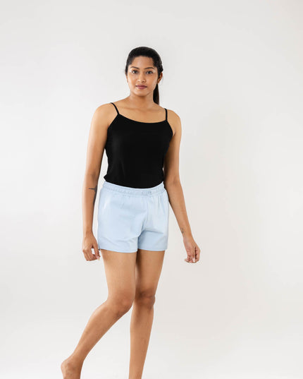 Women Sky Blue Shorts