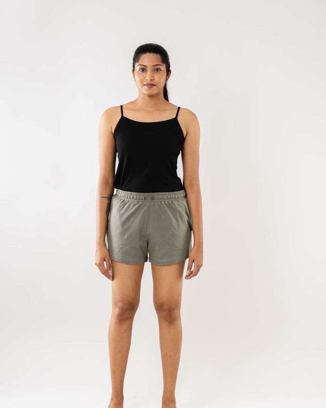 Women Cement Grey Shorts