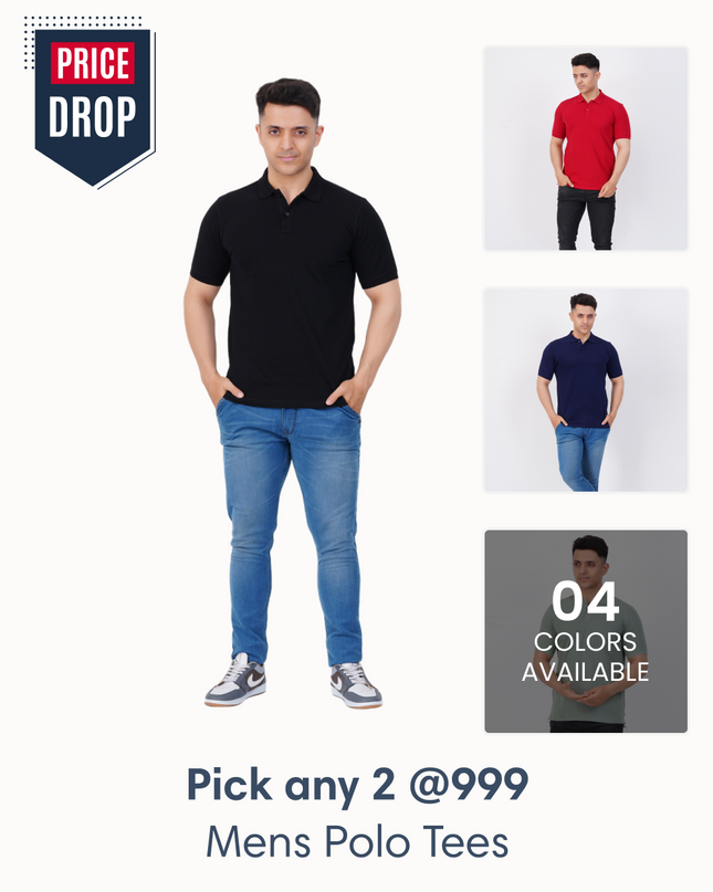 Pick Any 2 Mens Polo Tees Combo