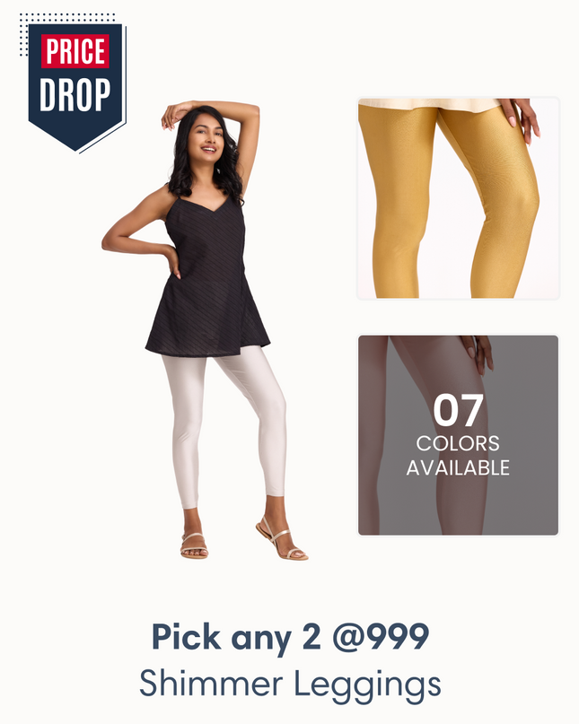 Pick Any 2 Women Shimmer Leggings Combo