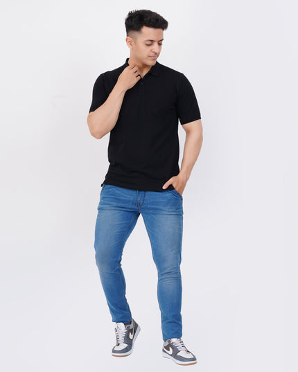 Men's Black Polo Tee