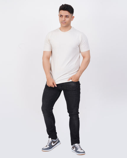 Men's Cream Regular Tee