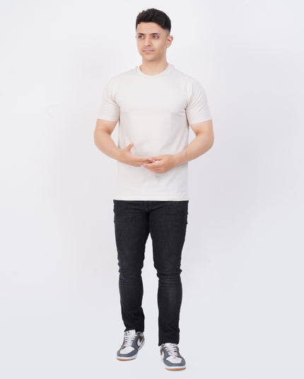 Men's Cream Regular Tee