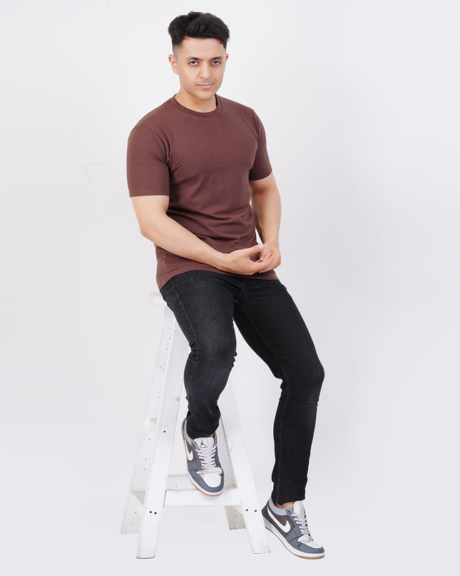 Men's Brown Regular Tee