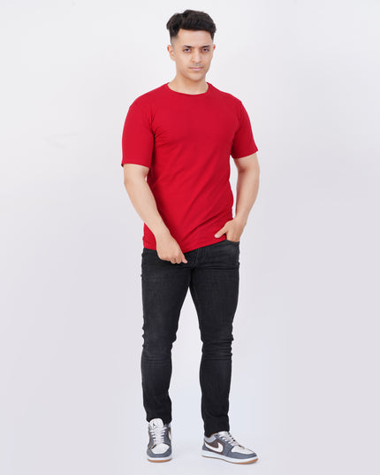 Men's Maroon Regular Tee